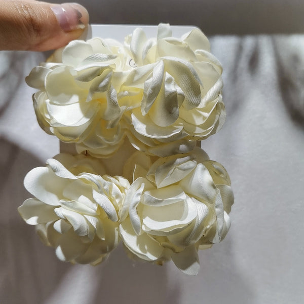 Fabric Drape Flower Earrings