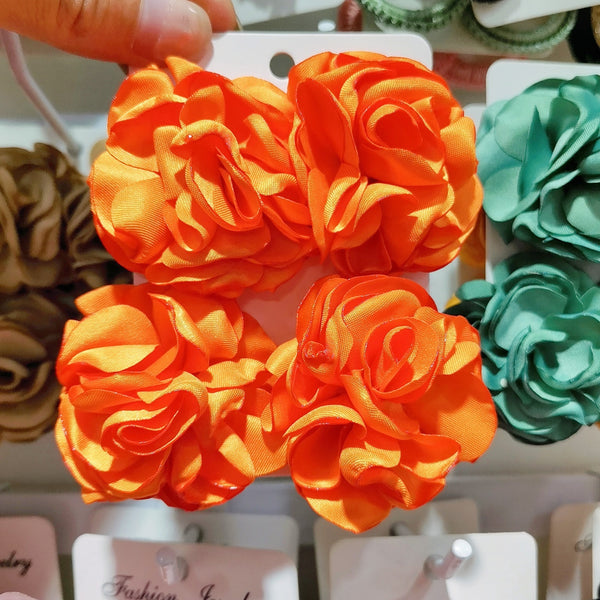 Fabric Drape Flower Earrings