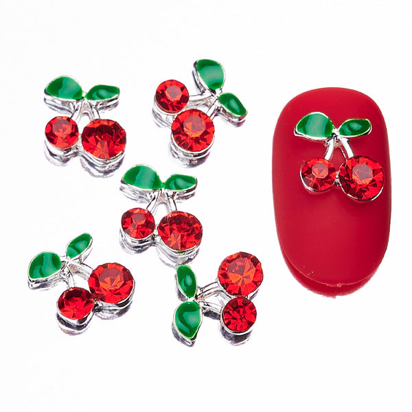 Diamond Cherry Nail Art Accessories (Pk of 5)