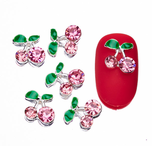 Diamond Cherry Nail Art Accessories (Pk of 5)