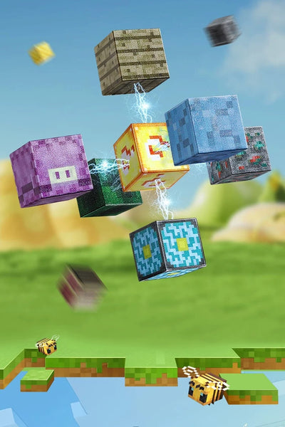 84 Magnetic Cubes Minecraft Building Blocks Primitive Forest Set