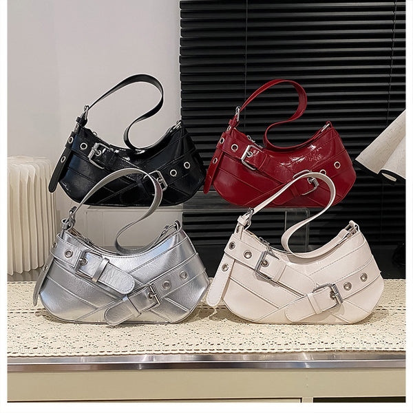 Trendy Buckle Underarm Bag