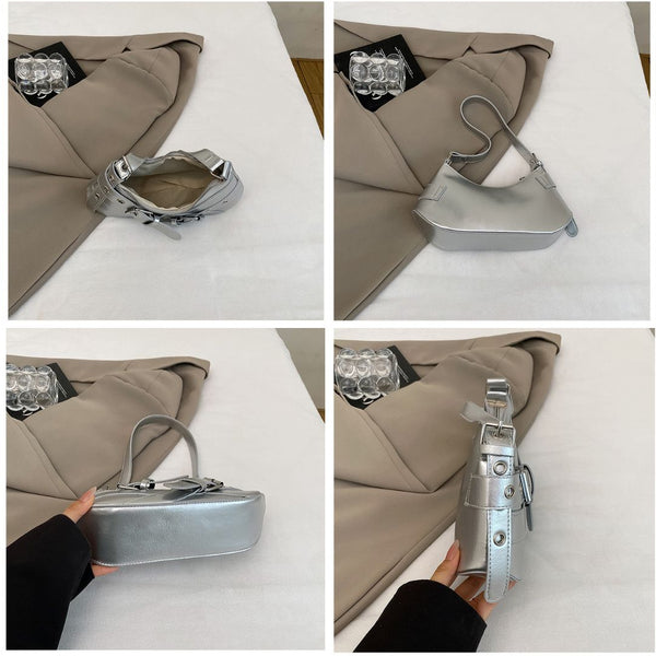 Trendy Buckle Underarm Bag