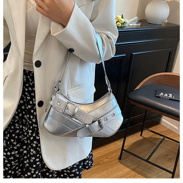 Trendy Buckle Underarm Bag