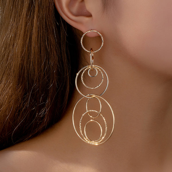 Multi Layer Circular Earrings
