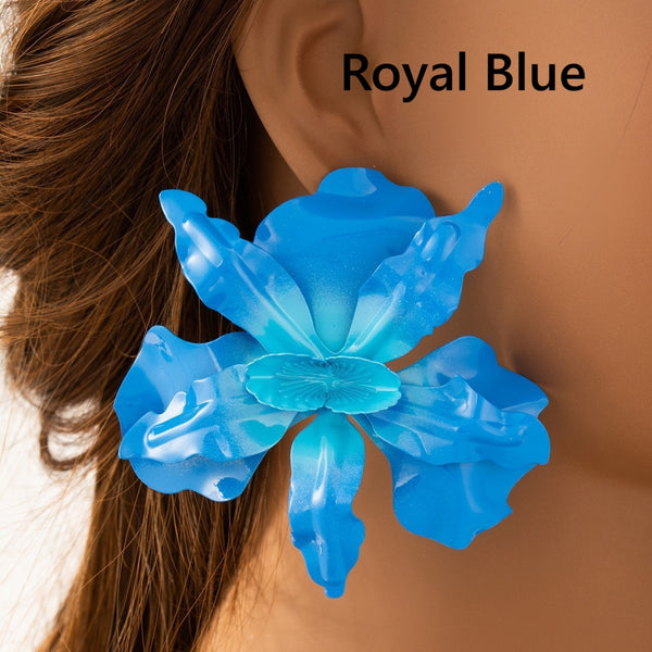 Large 3D Petal Earrings