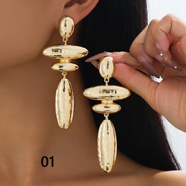 Simple Long Geo Earrings
