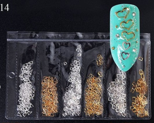 Hollow Metal Frame Nail Art Decorations
