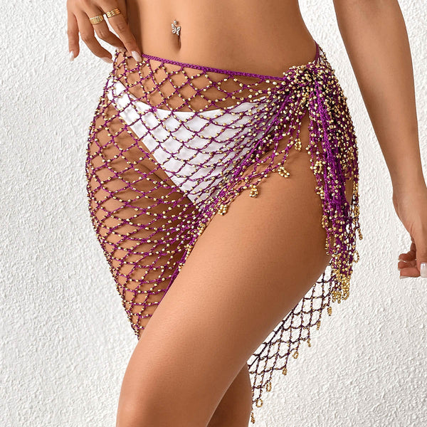 Crochet Beaded Beach Shawl