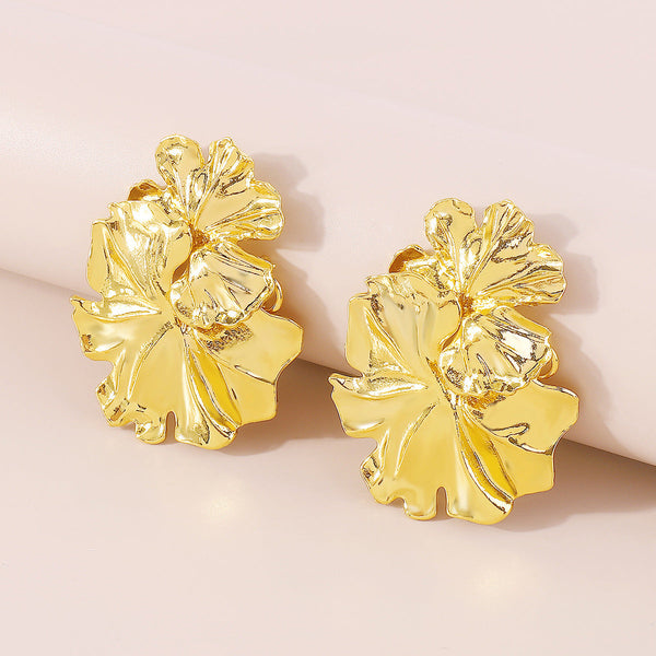 Fashion Medieval Style Flower Stitching Earrings