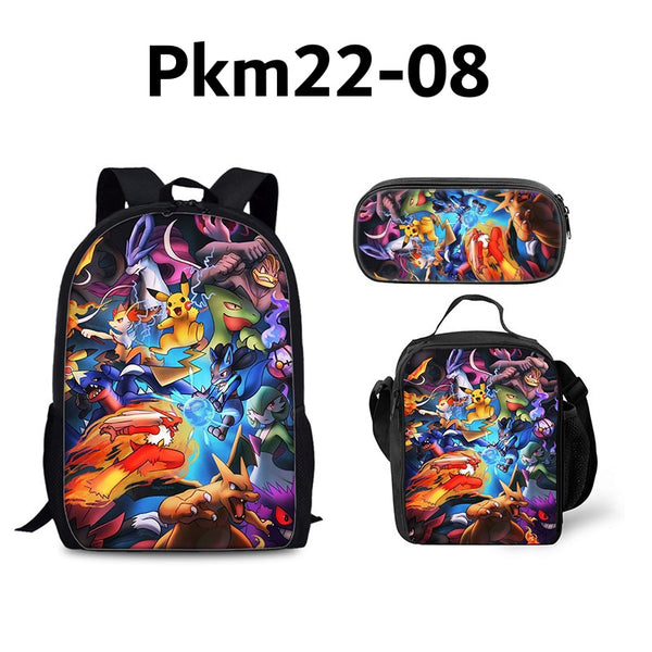 17" Pokémon 3 Piece Backpack Set