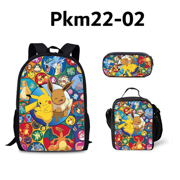 17" Pokémon 3 Piece Backpack Set