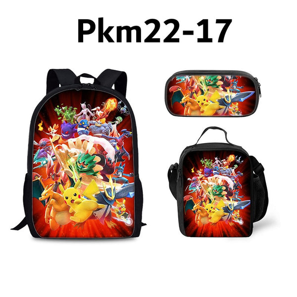 17" Pokémon 3 Piece Backpack Set