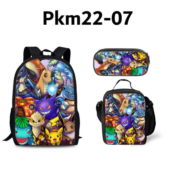 17" Pokémon 3 Piece Backpack Set