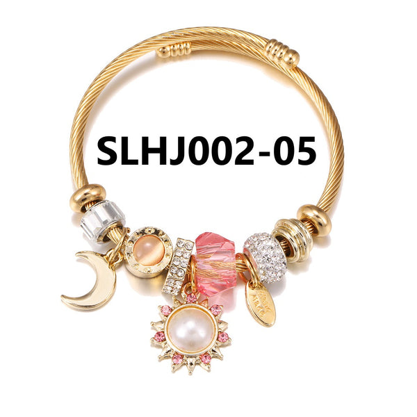 Stainless Steel Charm Bracelet