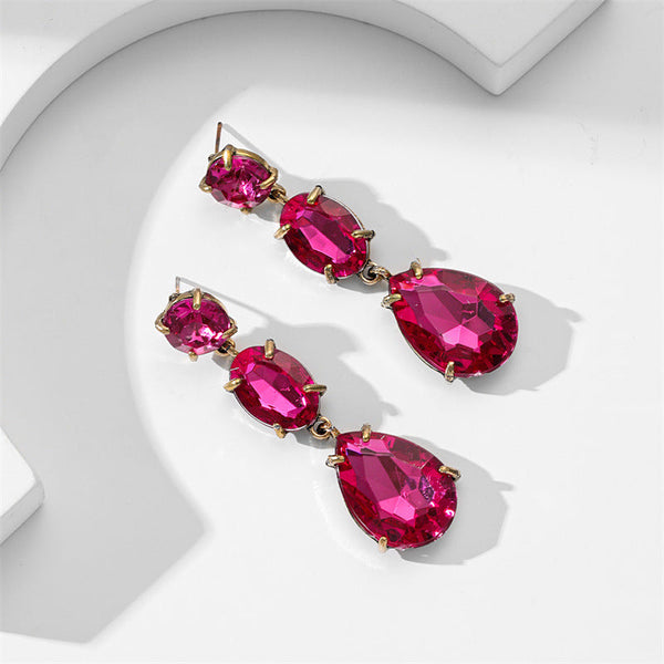 Diamond Long Drop Earrings