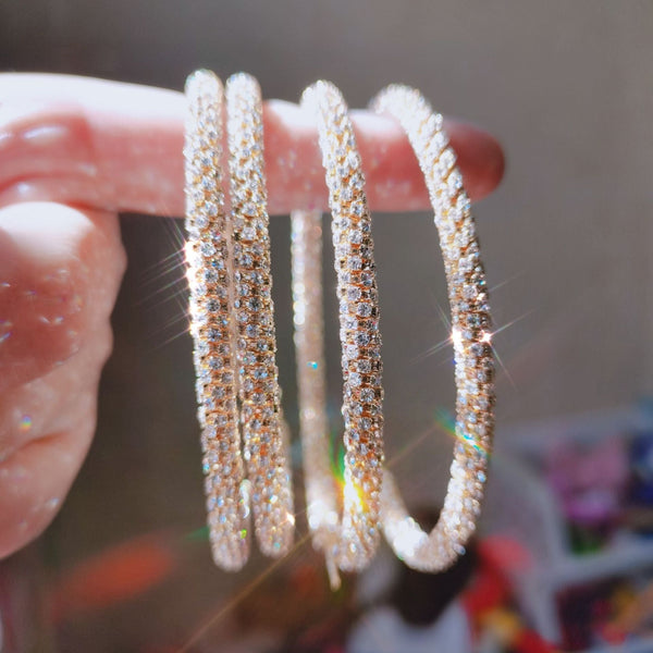 Diamond Hoop Earrings