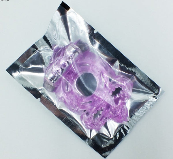 Double Ring Ejaculation Delay Cock Ring Vibrator