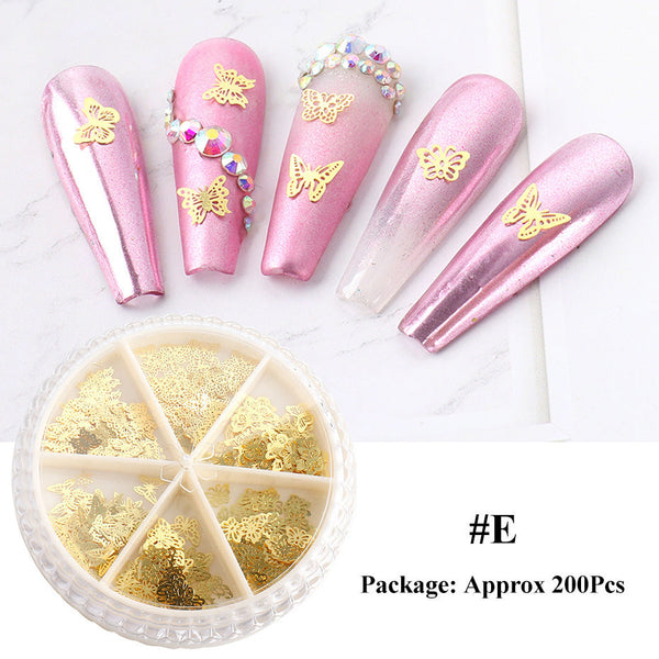 3D Metal Butterfly Nail Art Decoration
