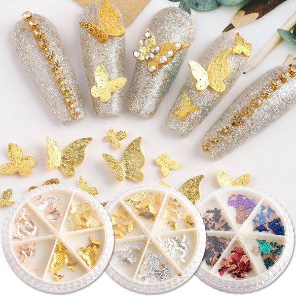 3D Metal Butterfly Nail Art Decoration