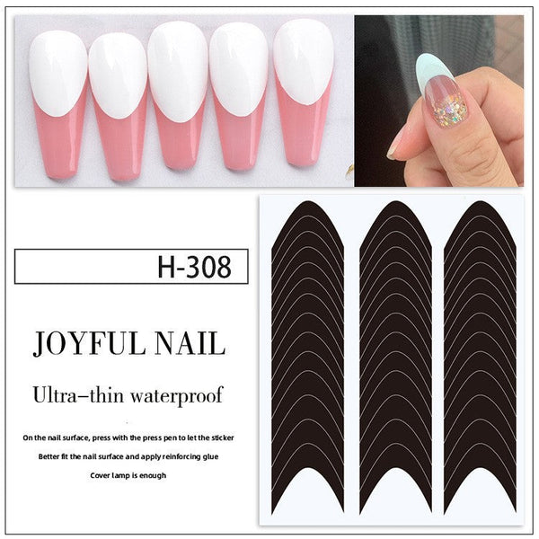 French Manicure Nail Stickers