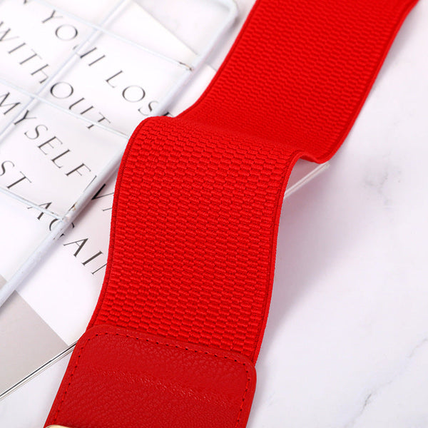 Elastic Wide Belt With Big Buckle