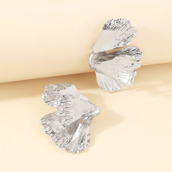 Exaggerated Ginkgo Leaf Earrings