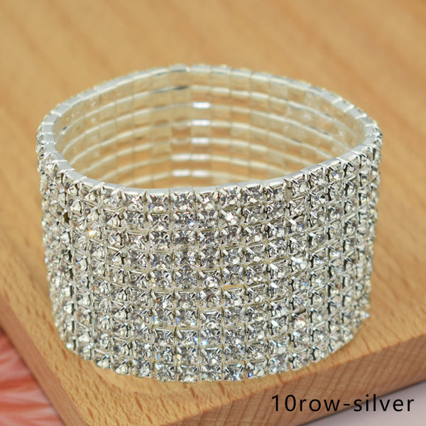 Diamante Multi-Layer Stretch Bracelet