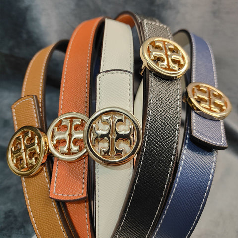 TB Buckle Genuine Leather Reversible Belt
