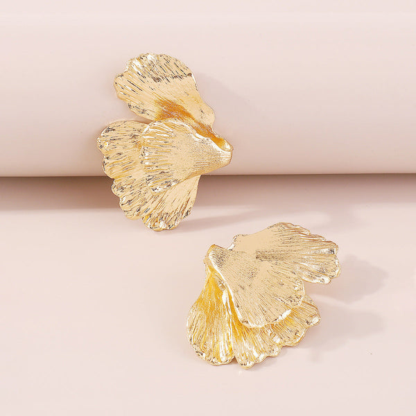 Exaggerated Ginkgo Leaf Earrings