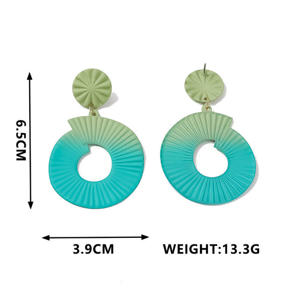 Bright Round Loop Earrings