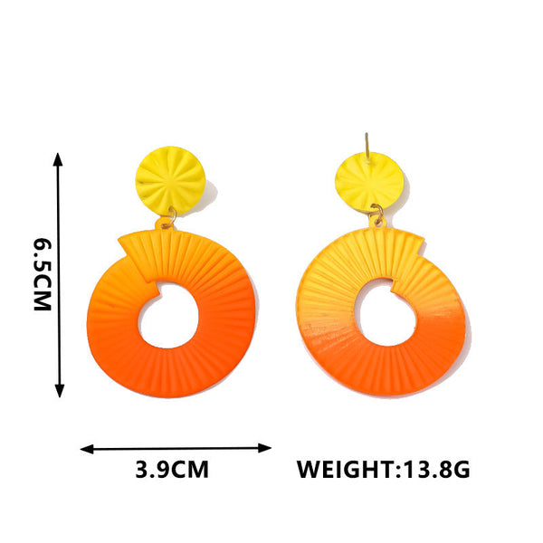 Bright Round Loop Earrings