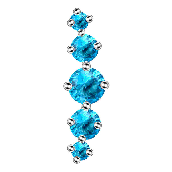 Diamond Stainless Steel Zircon Ear Bone Stud Earrings