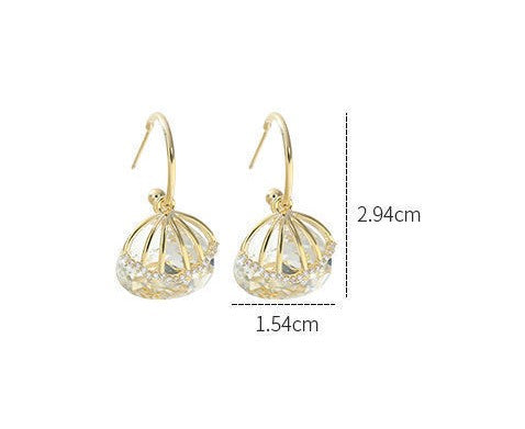 Geometric Crystal Earrings