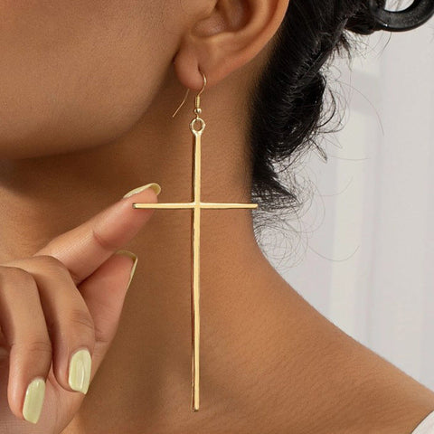 Big Cross Earrings