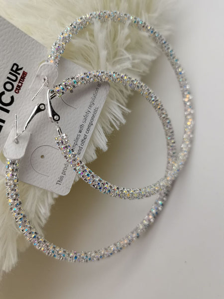 Diamond Hoop Earrings