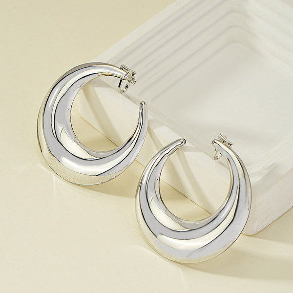Clip On C Hoop Earrings