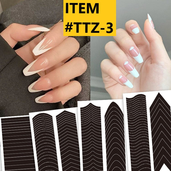 French Manicure Nail Stickers