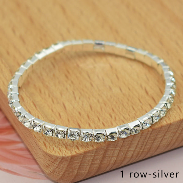 Diamante Multi-Layer Stretch Bracelet