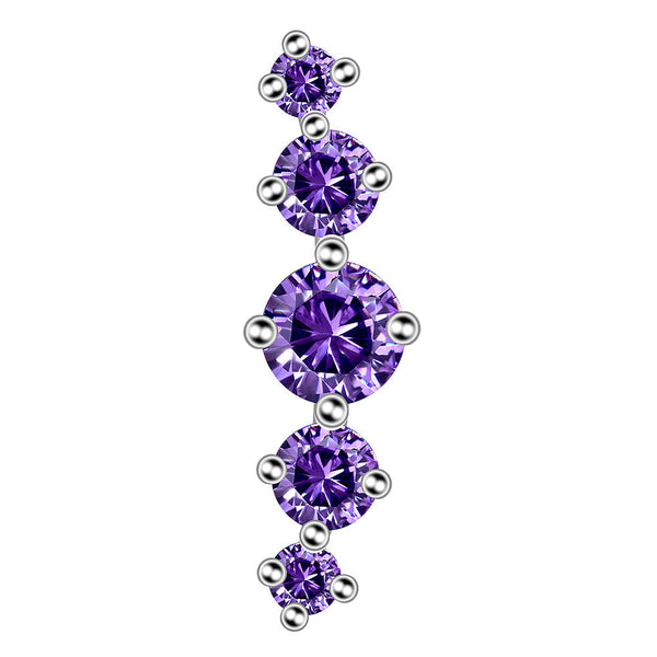 Diamond Stainless Steel Zircon Ear Bone Stud Earrings