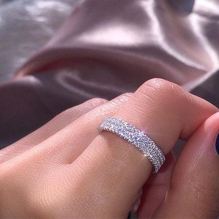 3 Row Diamante Ring