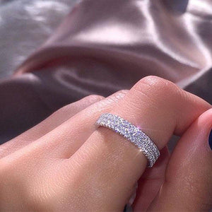 3 Row Diamante Ring
