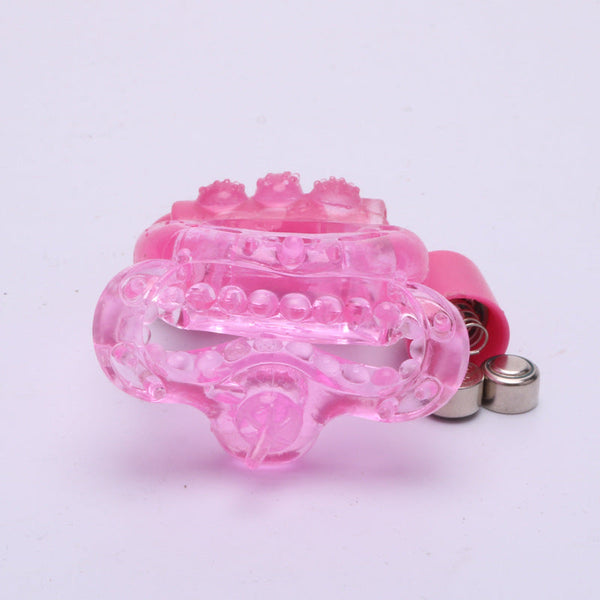 Double Ring Ejaculation Delay Cock Ring Vibrator