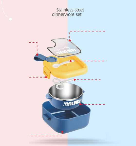 304 Stainless Steel 2 in 1 Lunch Container