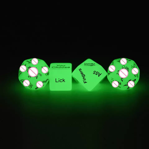 4pcs Lumious Erotic Foreplay Dice
