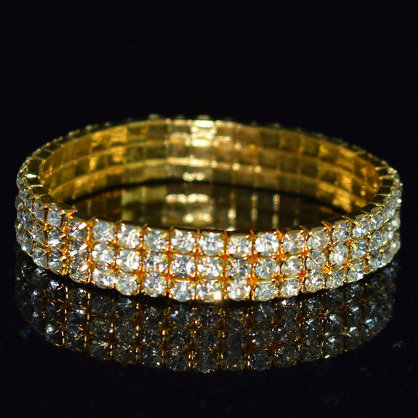 Diamante Multi-Layer Stretch Bracelet