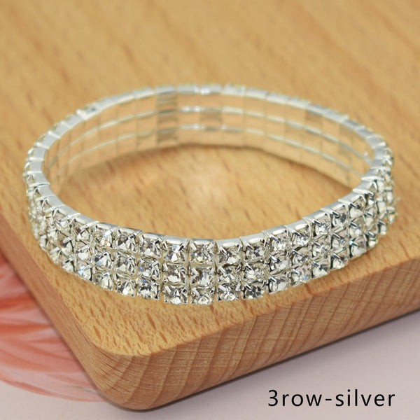 Diamante Multi-Layer Stretch Bracelet
