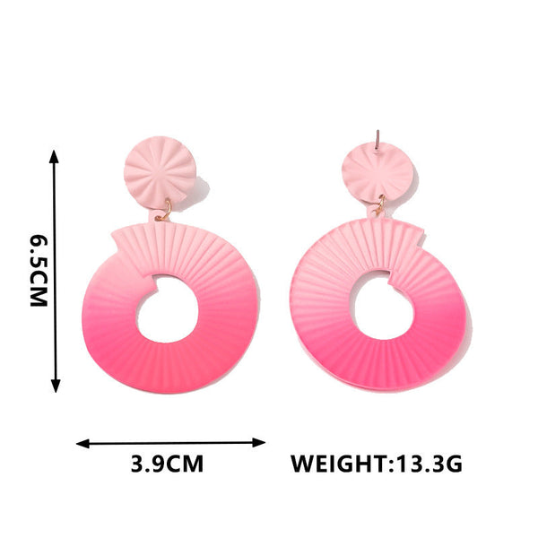 Bright Round Loop Earrings
