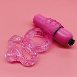Double Ring Ejaculation Delay Cock Ring Vibrator