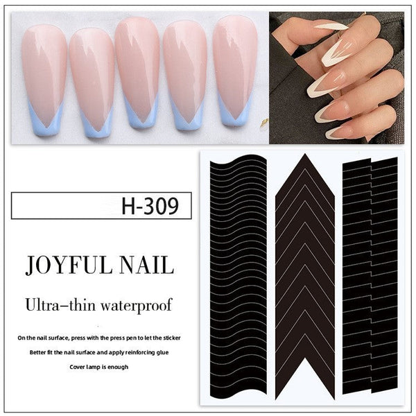 French Manicure Nail Stickers